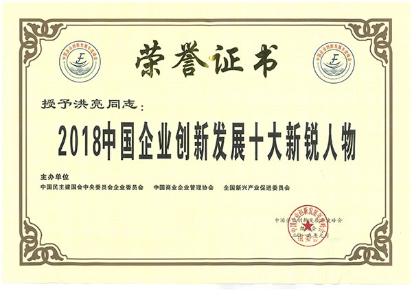 2018中國企業(yè)創(chuàng  )新發(fā)展十大新銳人物